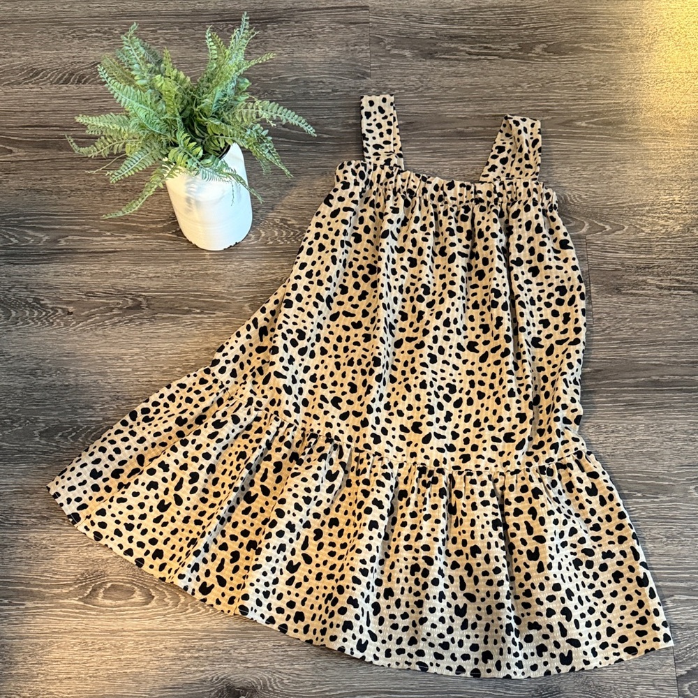 Pink Lily Spotted Tan Mini Dress